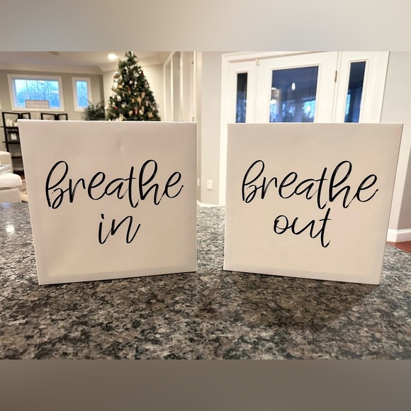 Other - “Breathe In” & “Breathe Out” Canvas Art